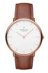 Nordgreen Native 28mm Rose Gold Case Brown Leather Strap Watch-PEROZ Accessories