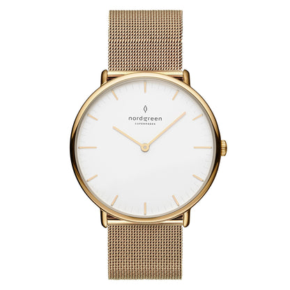 Nordgreen Native 32mm Gold Mesh Watch-PEROZ Accessories