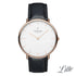 Nordgreen Native 32mm Rose Gold Case Black Leather Strap Watch-PEROZ Accessories