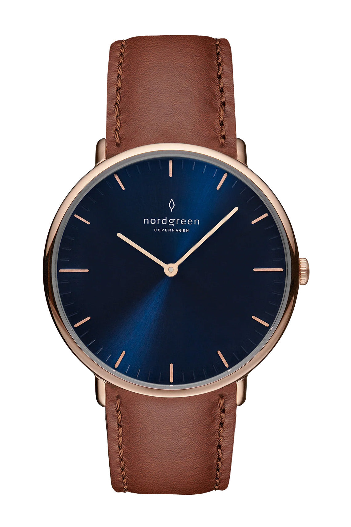 Nordgreen Native 36mm Brown Leather Strap Watch-PEROZ Accessories