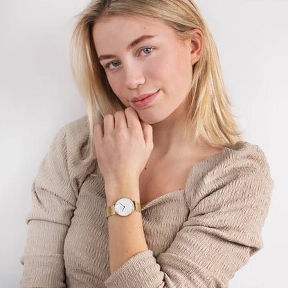 Nordgreen Native 36mm Gold Mesh Strap Watch-PEROZ Accessories