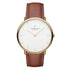 Nordgreen Native 36mm Yellow Gold Case Brown Leather Strap Watch-PEROZ Accessories