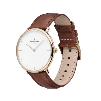 Nordgreen Native 40mm Gold Case Brown Watch-PEROZ Accessories