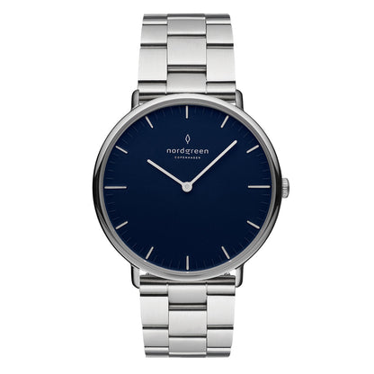 Nordgreen Native 40mm Navy Silver Watch-PEROZ Accessories