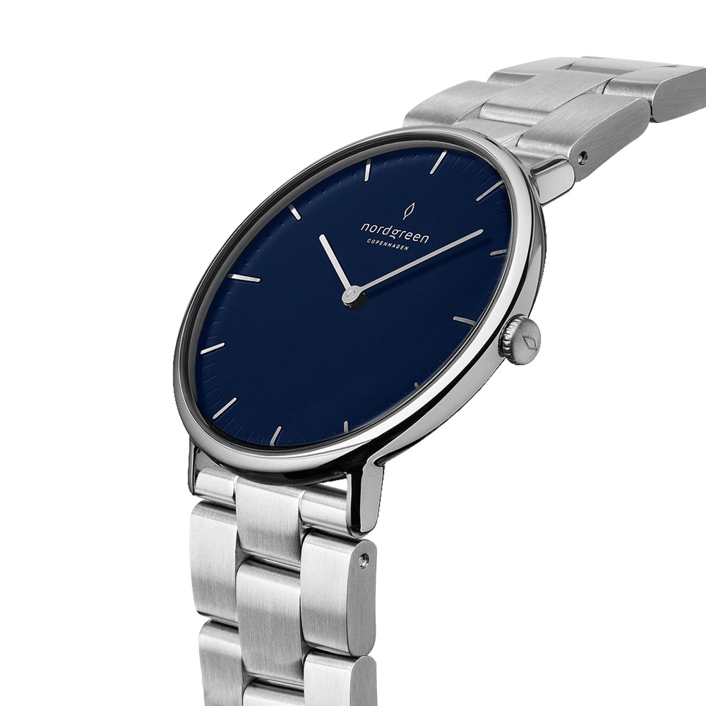Nordgreen Native 40mm Navy Silver Watch-PEROZ Accessories