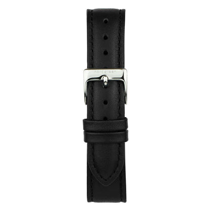 Nordgreen Native 40mm Silver Case Black Leather Watch-PEROZ Accessories
