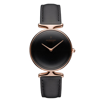 Nordgreen Unika 32mm Rose Gold Black Watch-PEROZ Accessories