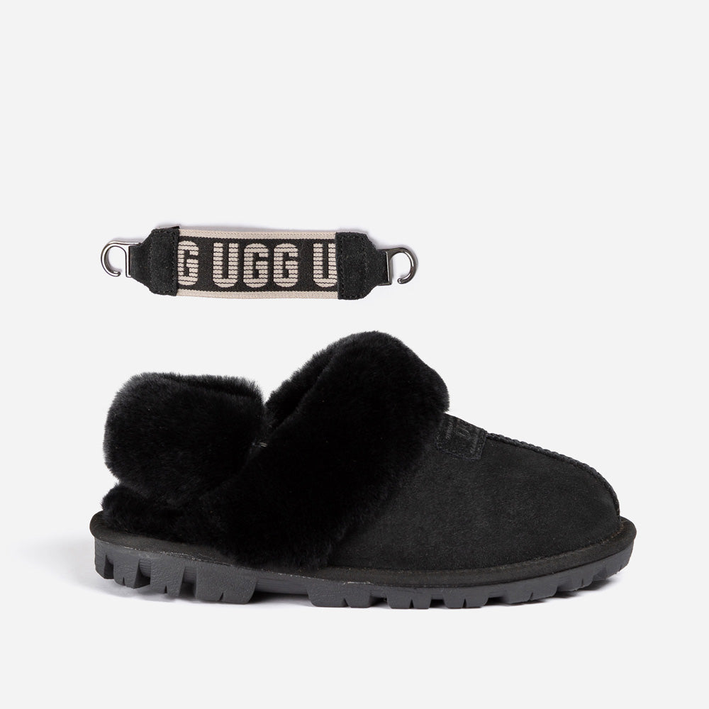 Ugg Coquette Slipper (Elastic Logo &amp; Wool Strap) (Detachable Feature)-PEROZ Accessories