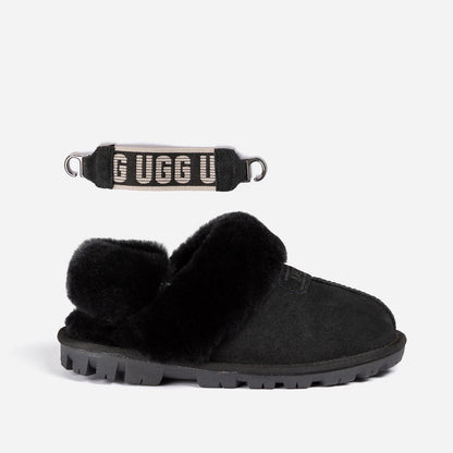 Ugg Coquette Slipper (Elastic Logo &amp; Wool Strap) (Detachable Feature)-PEROZ Accessories