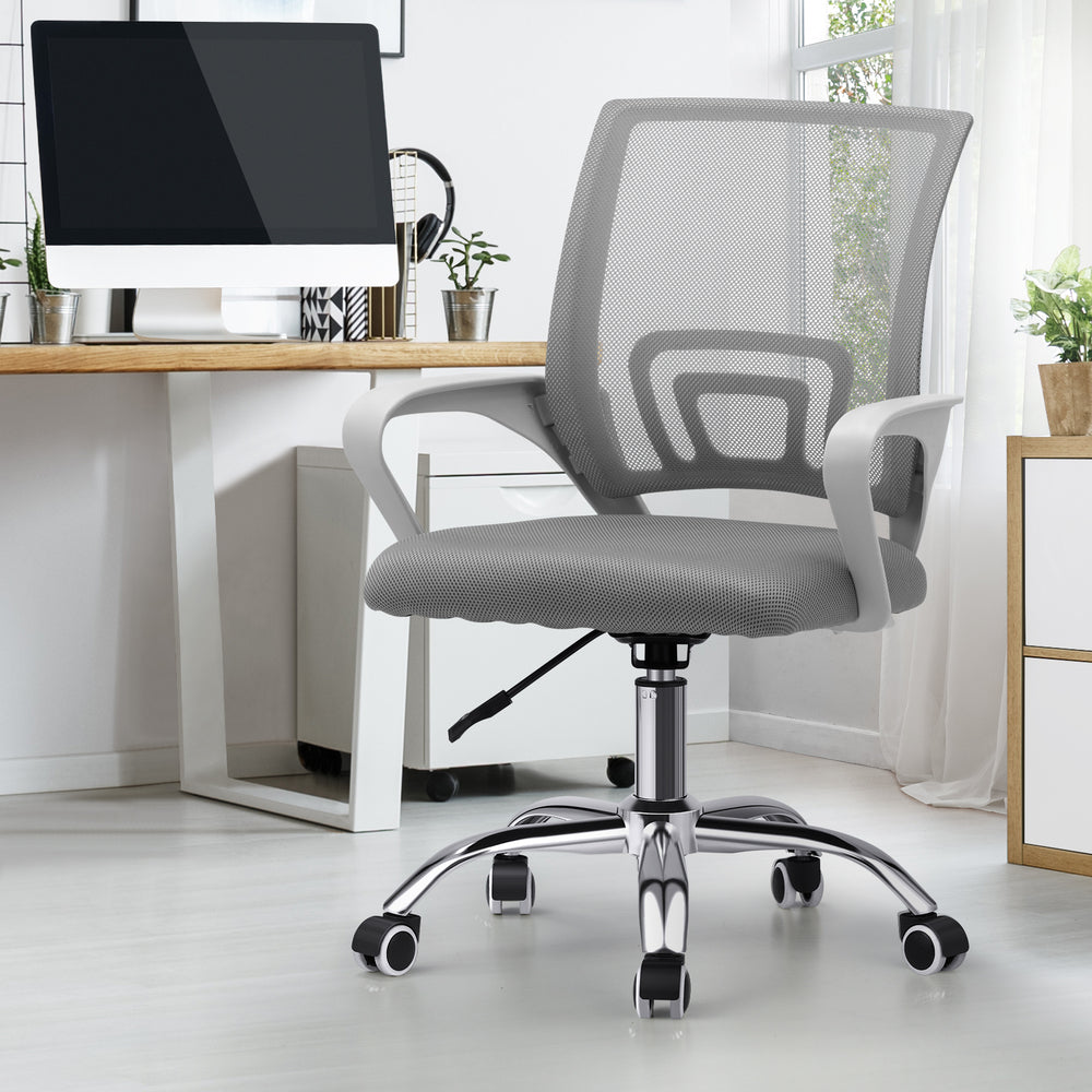 Oikiture Mesh Office Chair Foam Seat White-Office Chair-PEROZ Accessories