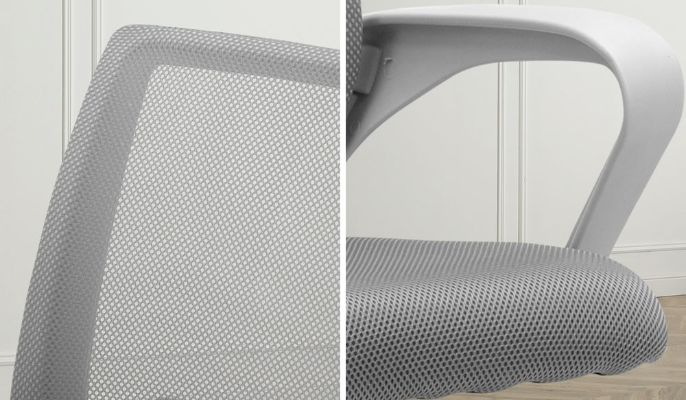Oikiture Mesh Office Chair Foam Seat White-Office Chair-PEROZ Accessories