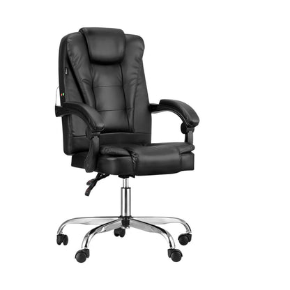 Oikiture Massage Office Chair Executive Computer Gaming Racing Recliner Seat Classic Swivel Desk Chairs Leather PU-Office Chairs-PEROZ Accessories
