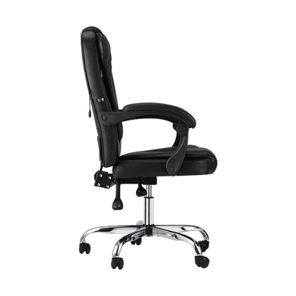 Oikiture Massage Office Chair Executive Computer Gaming Racing Recliner Seat Classic Swivel Desk Chairs Leather PU-Office Chairs-PEROZ Accessories