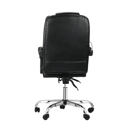 Oikiture Massage Office Chair Executive Computer Gaming Racing Recliner Seat Classic Swivel Desk Chairs Leather PU-Office Chairs-PEROZ Accessories