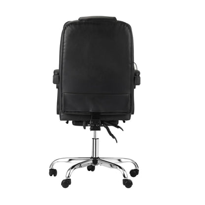 Oikiture Massage Office Chair Executive Gaming Racing Recliner Seat Classic Swivel Desk Chairs Leather PU with Footrest-Office Chairs-PEROZ Accessories