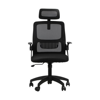 Oikiture Office Chair Home Computer Chairs Black Gaming Chair Mesh Headrest and Backrest-Office Chairs-PEROZ Accessories