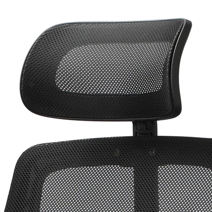 Oikiture Office Chair Home Computer Chairs Black Gaming Chair Mesh Headrest and Backrest-Office Chairs-PEROZ Accessories