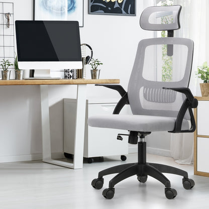 Oikiture Mesh Office Chair Executive Fabric Gaming Seat Racing Tilt Computer BKGY-Office Chair-PEROZ Accessories