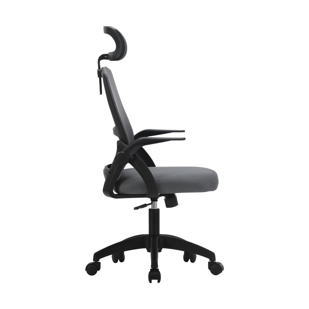 Oikiture Ergonomic Office Chair Back Support, Computer Chair Desk Chair with Breathable Cover and Skin-Friendly Mesh Dark Grey and Black-Office Chairs-PEROZ Accessories