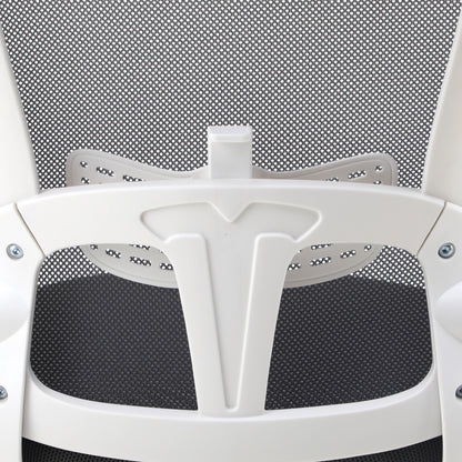 Oikiture Mesh Office Chair Executive Seat Racing Tilt DGY&amp;WH-Office Chairs-PEROZ Accessories