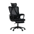 Oikiture Mesh Office Chair Adjustable Lumbar Support Black-Office Chairs-PEROZ Accessories