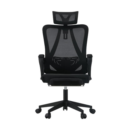 Oikiture Mesh Office Chair Adjustable Lumbar Support Black-Office Chairs-PEROZ Accessories
