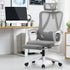 Oikiture Mesh Office Chair Adjustable Lumbar Support White-Office Chairs-PEROZ Accessories