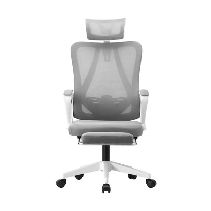 Oikiture Mesh Office Chair Adjustable Lumbar Support White-Office Chairs-PEROZ Accessories