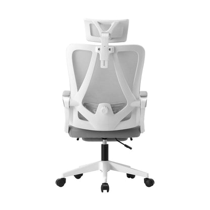 Oikiture Mesh Office Chair Adjustable Lumbar Support White-Office Chairs-PEROZ Accessories