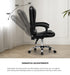 Oikiture Massage Office Chair Racing Chairs PU Leather Black-Massage Office Chairss-PEROZ Accessories
