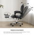 Oikiture Massage Office Chair PU Leather with Footrest Grey-Massage Office Chairss-PEROZ Accessories