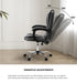 Oikiture Massage Office Chair Racing Chairs PU Leather Grey-Massage Office Chairss-PEROZ Accessories