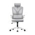 Oikiture Mesh Office Chair D-Shape Back Support White-Office Chairs-PEROZ Accessories