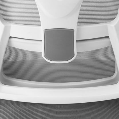 Oikiture Mesh Office Chair D-Shape Back Support White-Office Chairs-PEROZ Accessories