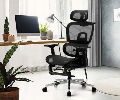 Oikiture Ergonomic Office Chair Mesh Executive Seat Black-Office Chair-PEROZ Accessories