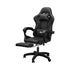 Oikiture Home Gaming Chair Executive Computer Desk Chair with Footrest and Lumbar Pillow Massage Office Chair Black-Office Chairs-PEROZ Accessories