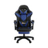 Oikiture Home Gaming Chair Executive Computer Desk Chair with Footrest and Lumbar Pillow Massage Office Chair Black and Blue-Office Chairs-PEROZ Accessories