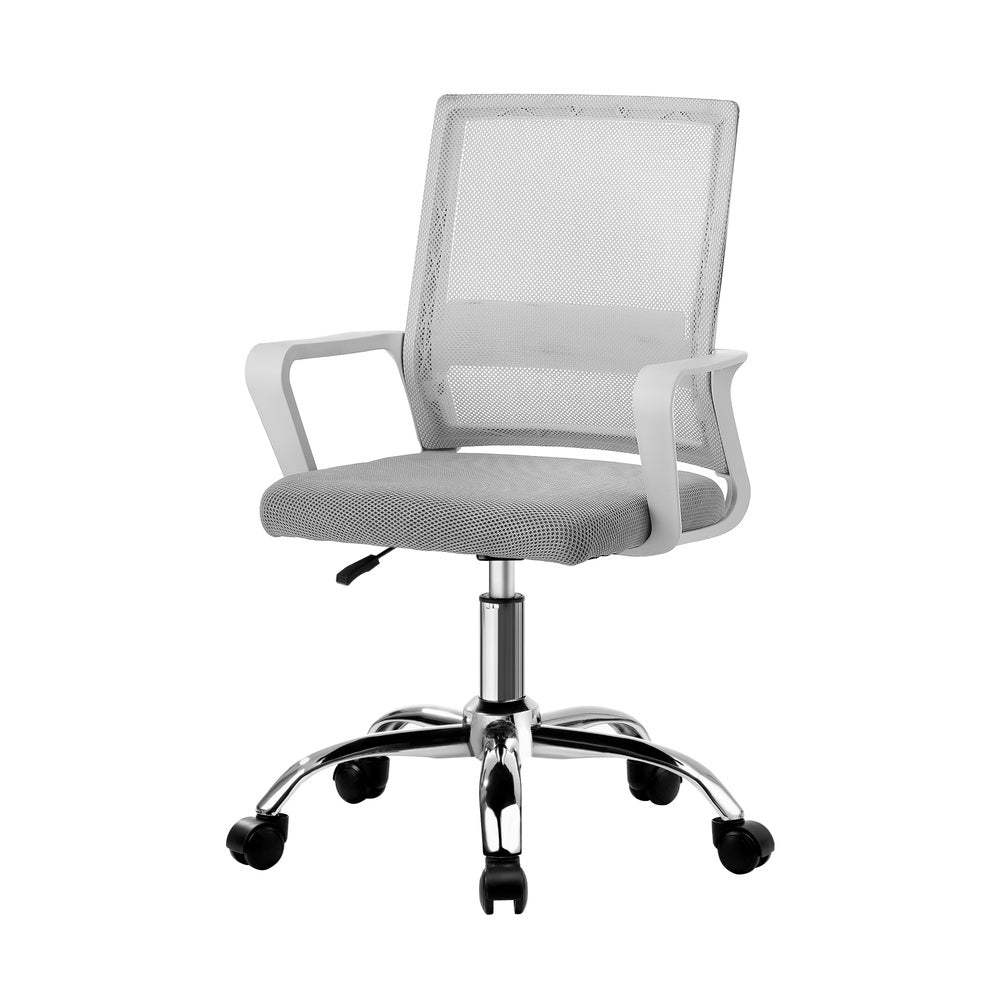 Oikiture Mesh Office Chair Executive Computer Seat White-Office Chair-PEROZ Accessories