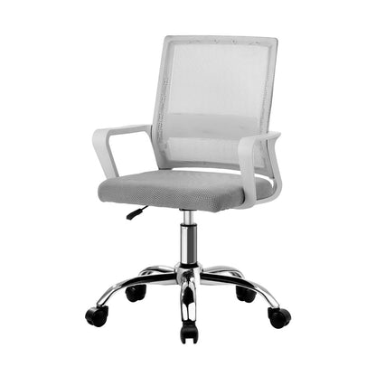 Oikiture Mesh Office Chair Executive Computer Seat White-Office Chair-PEROZ Accessories