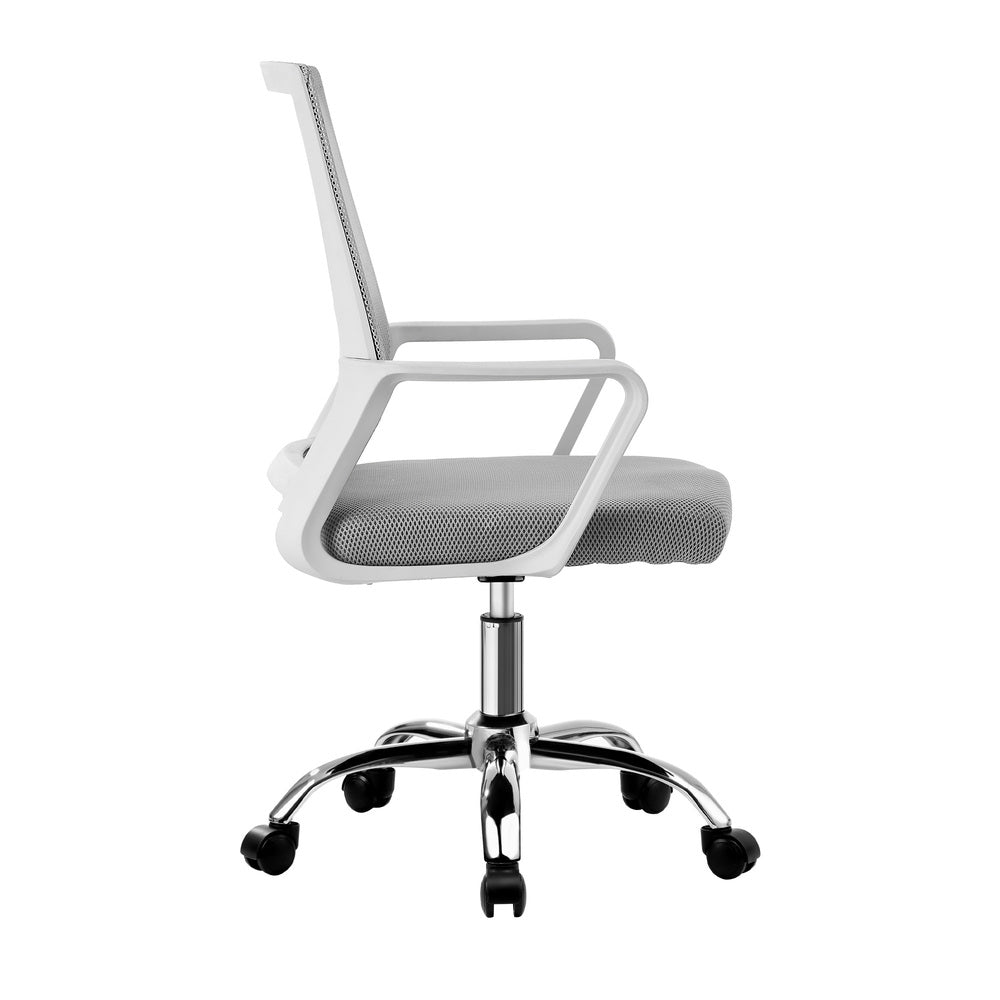 Oikiture Mesh Office Chair Executive Computer Seat White-Office Chair-PEROZ Accessories