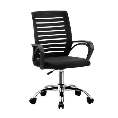 Oikiture Mesh Office Chair Breathable Backrest Black-Office Chair-PEROZ Accessories
