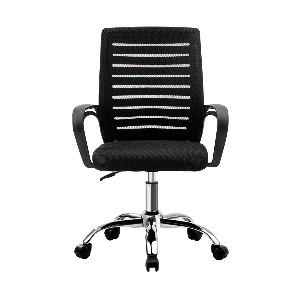 Oikiture Mesh Office Chair Breathable Backrest Black-Office Chair-PEROZ Accessories