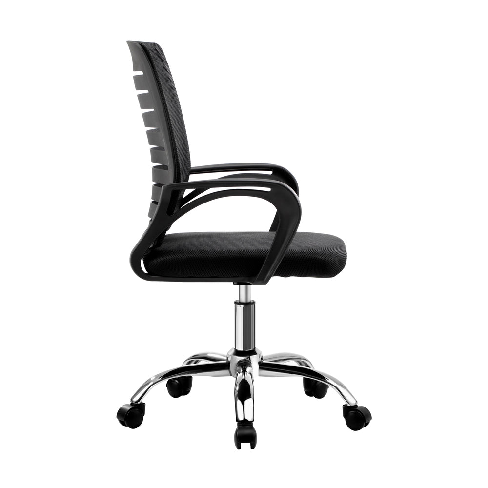 Oikiture Mesh Office Chair Breathable Backrest Black-Office Chair-PEROZ Accessories