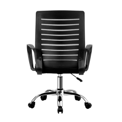 Oikiture Mesh Office Chair Breathable Backrest Black-Office Chair-PEROZ Accessories
