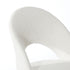 Oikiture High Back Hollow Armless Office Chair Boucle White & Black-Office Chair-PEROZ Accessories