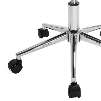 Oikiture Hollow Armless Home Office Chair Boucle White&amp;Silver-Office Chairs-PEROZ Accessories