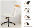Oikiture Mid Back Office Chair Wide Seat with Wheels Sherpa White-Office Chairs-PEROZ Accessories
