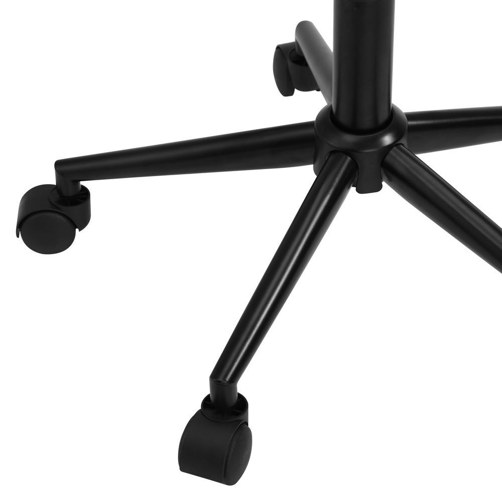 Oikiture High Back Armless Office Chair Boucle White &amp; Black-Office Chair-PEROZ Accessories