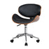 Artiss Wooden Office Chair Leather Seat Black-Office Chairs-PEROZ Accessories