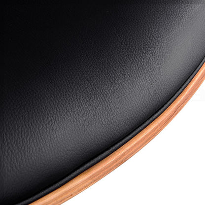 Artiss Wooden Office Chair Leather Seat Black-Office Chairs-PEROZ Accessories